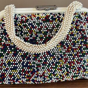 Vintage Multicolor Beaded Clutch